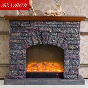 European retro classic imitation stone electric fireplace