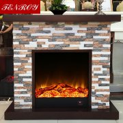 <b>Classic colorfull brick like Electric Fireplace mantel</b>