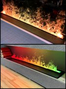 3D atomized fireplace simulation fire European styl