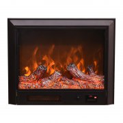 Decorative cabinet embedded heating fireplace insert with fra